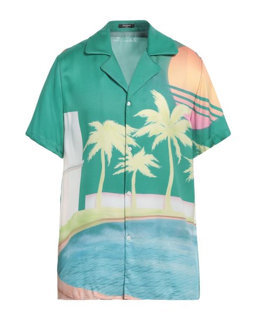 Balmain Green Shirt for men