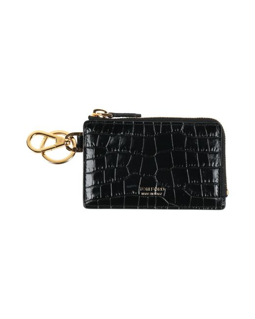 Tom Ford Black Coin Purse Calfskin