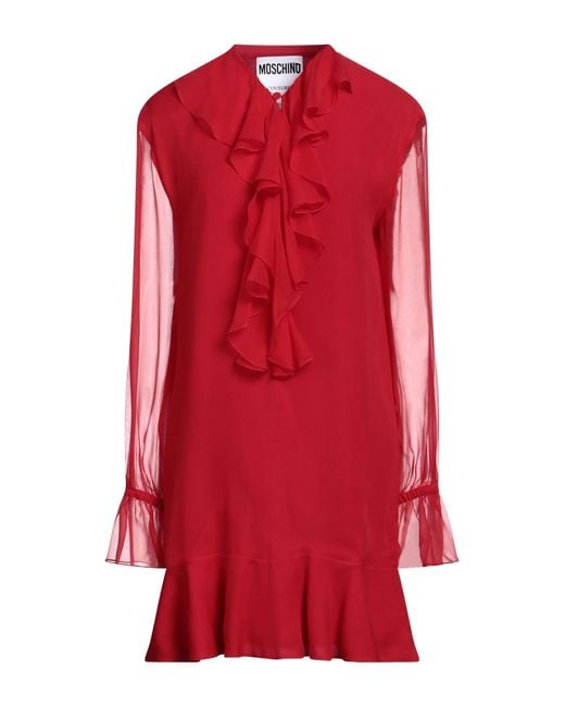 Moschino Red Mini Dress Silk