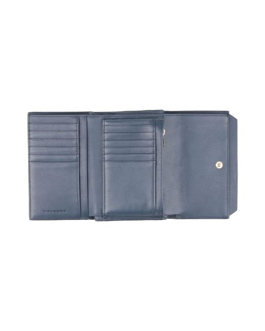 Piquadro Blue Wallet Cow Leather