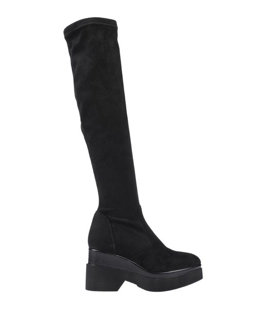 Lorenzo Mari Rubber Knee Boots in Black | Lyst