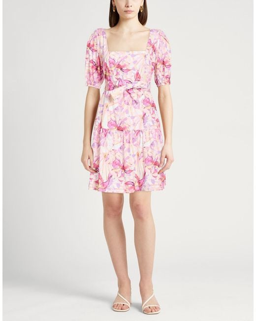 Liu Jo Pink Lilac Mini Dress Cotton