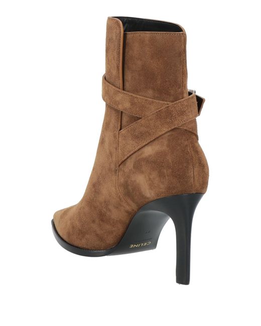 Céline Brown Camel Ankle Boots Leather