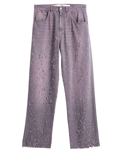 Pantaloni Jeans di MM6 by Maison Martin Margiela in Purple da Uomo
