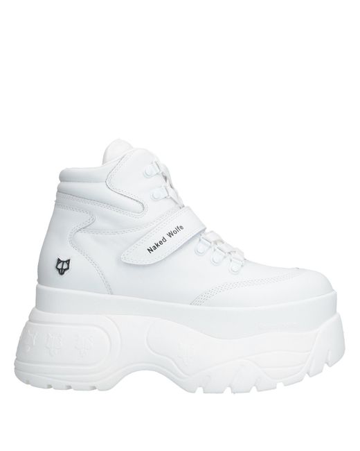 Sneakers abotinadas Naked Wolfe de color White