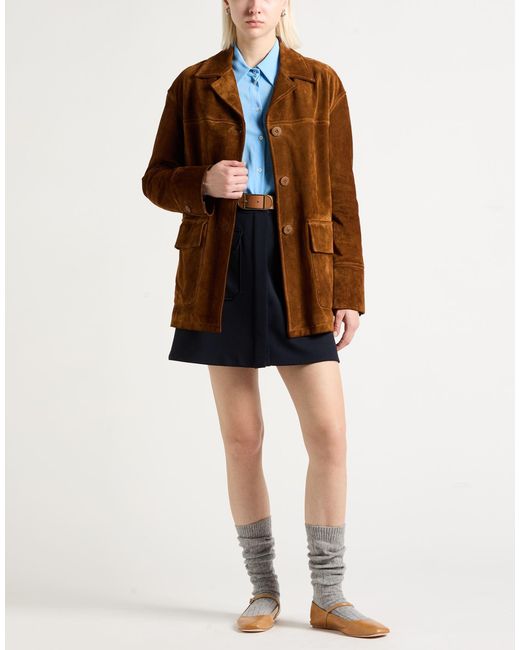Myskin Brown Jacket Leather