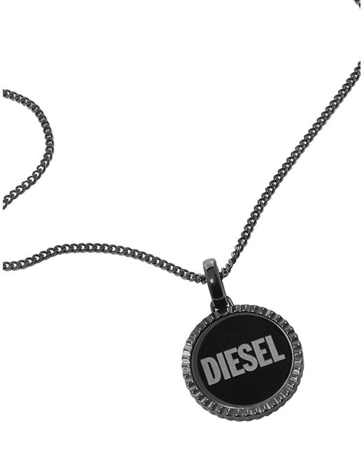 DIESEL Black Necklace for men