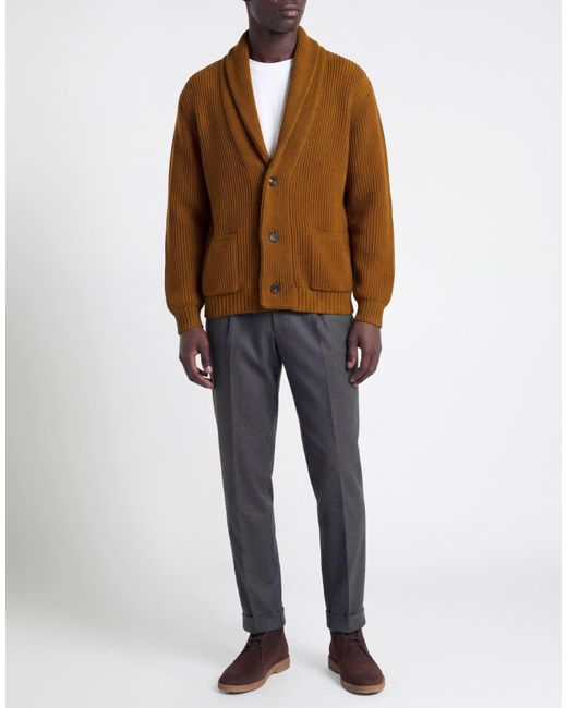 FILIPPO DE LAURENTIIS Brown Cardigan for men