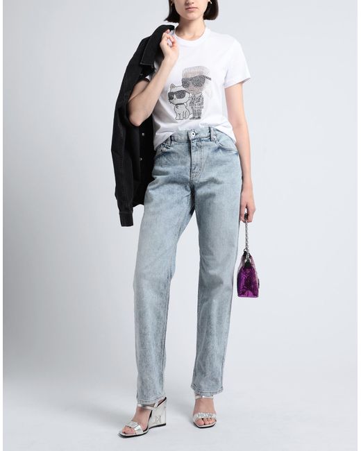Karl Lagerfeld Blue Ikonik 2.0 Rs T-Shirt T-Shirt Organic Cotton