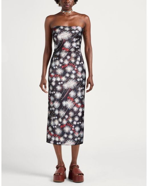 ALESSANDRO ENRIQUEZ White Midi Dress Polyester