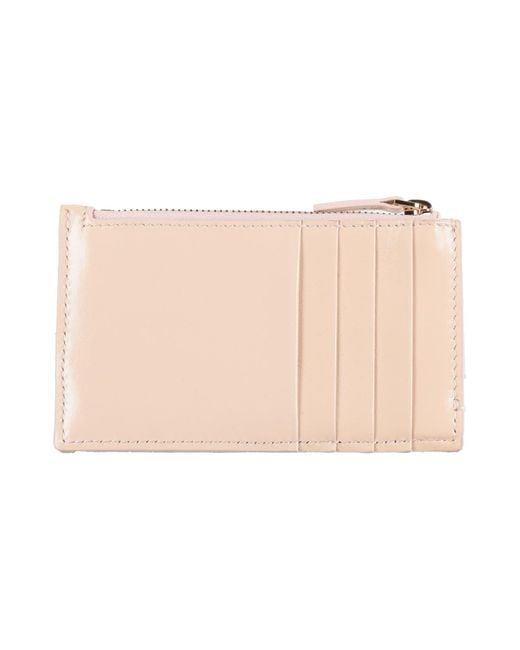 Versace Natural Quilted Leather Cardholder Wallet