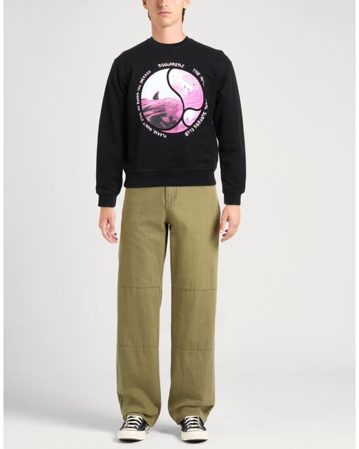 DSquared² Blue Sweatshirt Cotton, Elastane for men