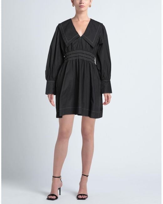 Ganni Black Mini Dress