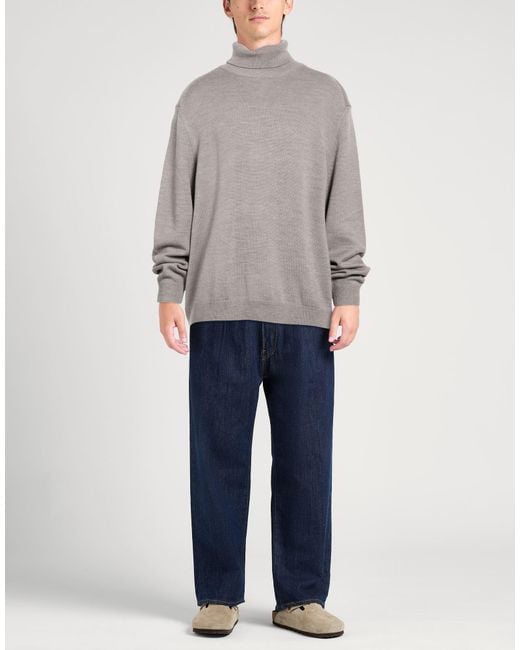 ARMANI EXCHANGE Gray Turtleneck Cotton, Acrylic, Virgin Wool for men