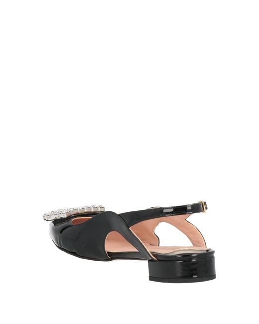 THERESA Black Ballet Flats Leather