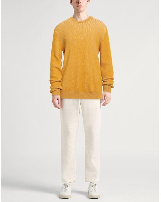 Roberto Collina Yellow Sweater Wool, Alpaca Wool for men
