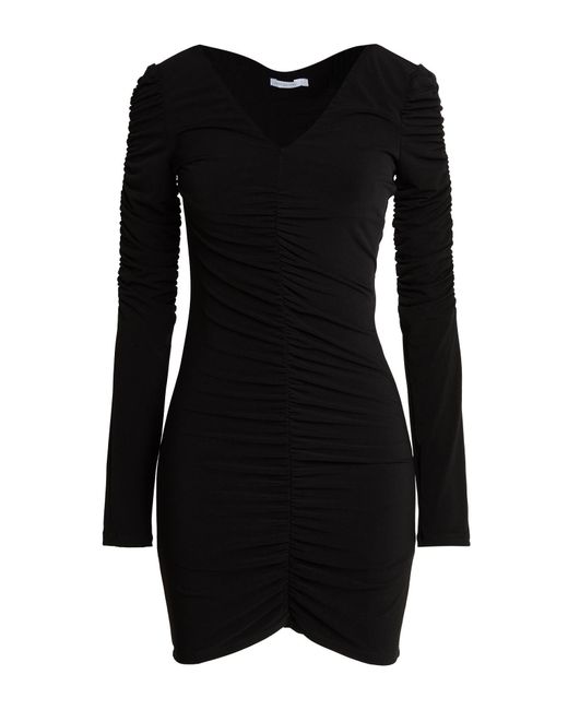Patrizia Pepe Black Mini Dress Polyester, Elastane