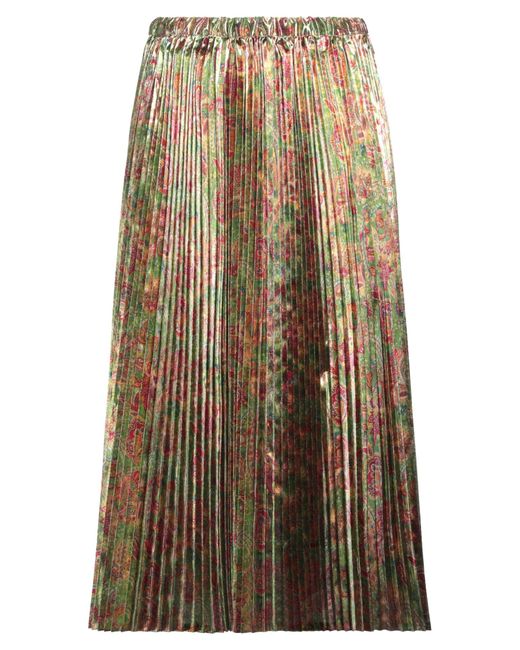 Junya Watanabe Green Lime Midi Skirt Polyester, Nylon