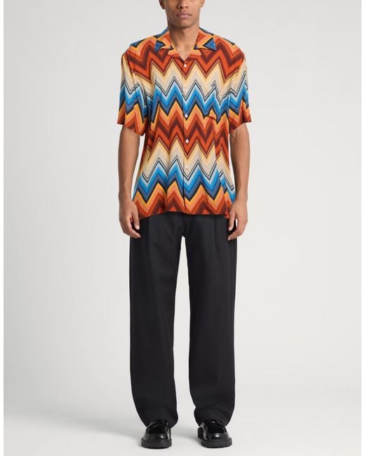 Missoni Orange Shirt Viscose for men