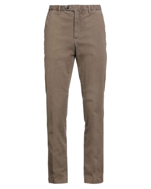Drumohr Gray Khaki Pants Cotton, Elastane for men