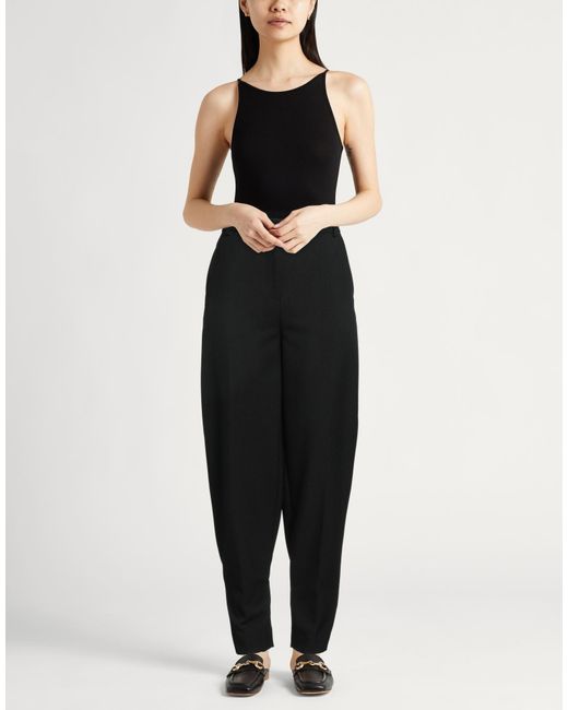 Totême  Black Pants Wool, Recycled Polyester