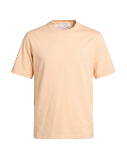 Brunello Cucinelli Natural T-Shirt Cotton for men