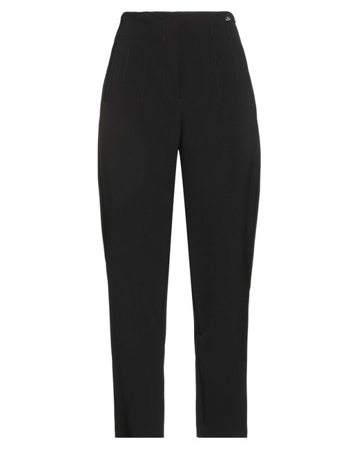 Liu Jo Black Pants Polyester, Elastane