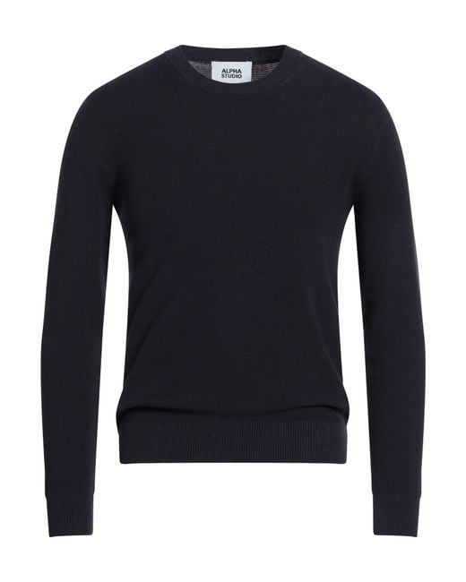 Alpha Studio Blue Sweaters for men