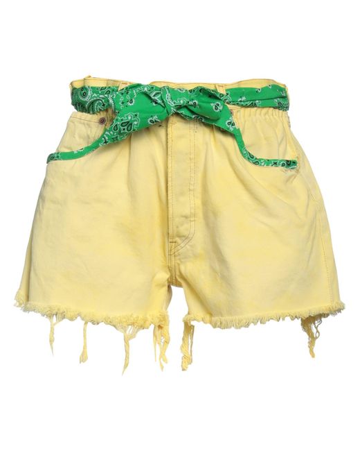 Mc2 Saint Barth Yellow Denim Shorts