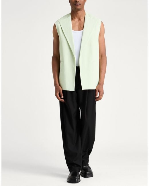 Jil Sander Green Light Blazer Viscose, Linen for men