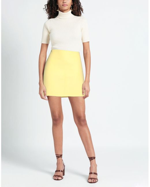 Sportmax Yellow Mini Skirt