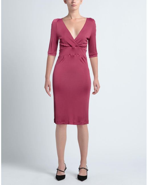 Maliparmi Purple Midi Dress