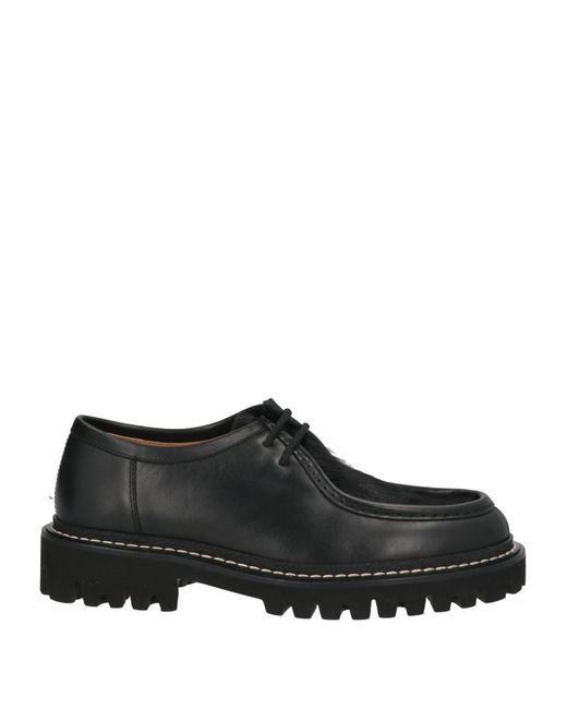 Henderson Black Lace-Up Shoes Leather for men