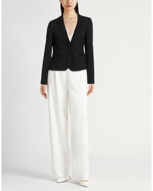 Liu Jo Black Blazer Viscose, Polyamide, Elastane