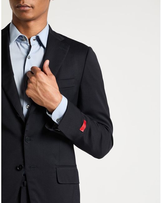 Isaia Blue Midnight Suit Wool for men