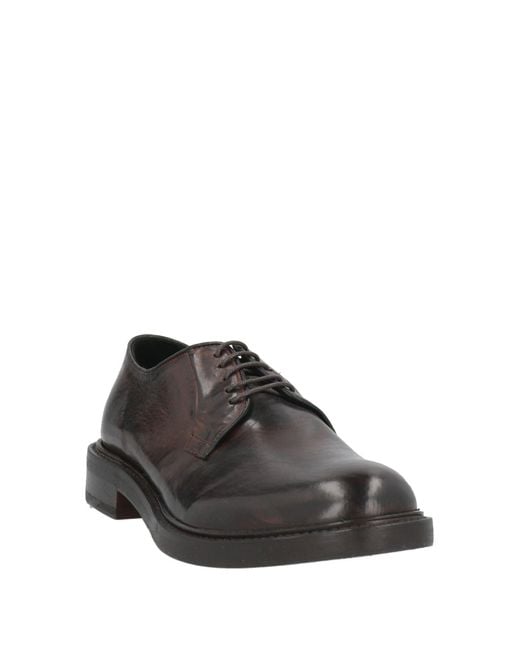 Pawelk's Brown Lace-Up Shoes Leather