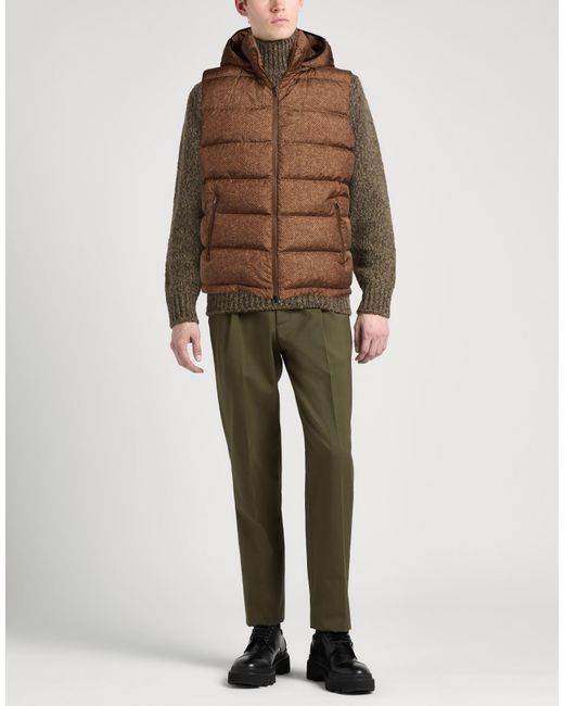 Herno Brown Vest Polyamide for men