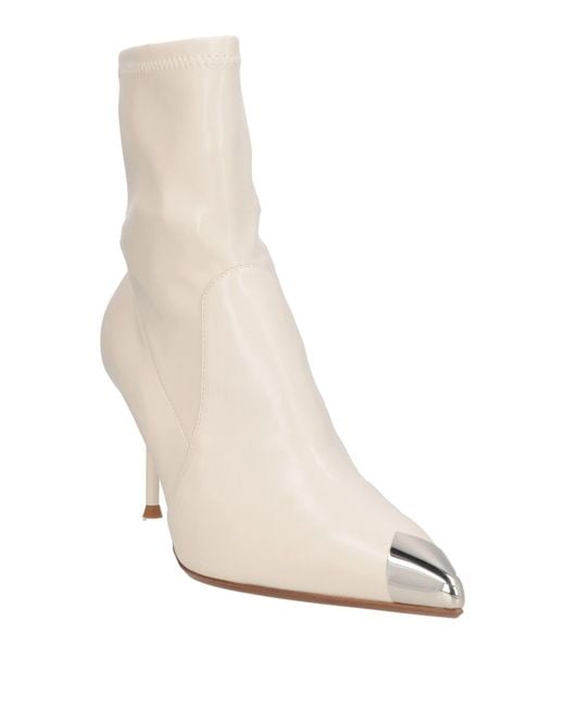 Sergio Levantesi White Ankle Boots