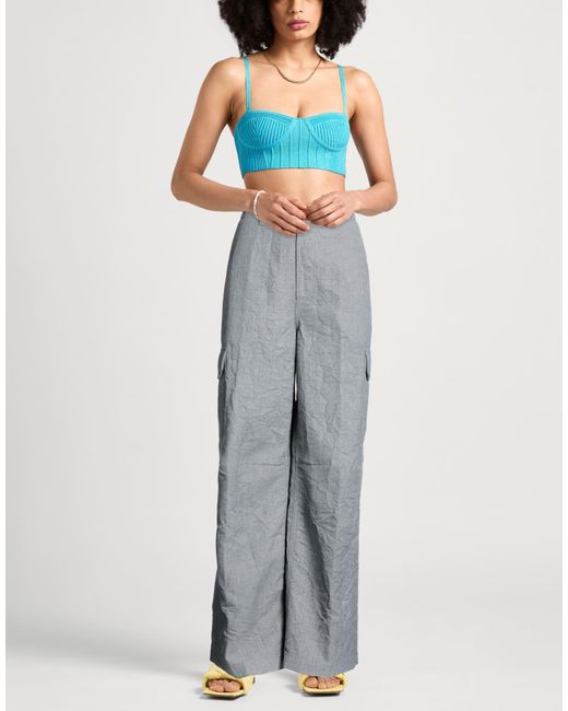 Department 5 Gray Pants Polyester, Viscose, Polyamide