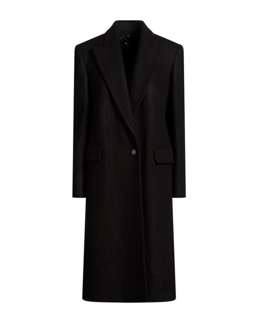 BCBGMAXAZRIA Black Coat Virgin Wool, Polyamide