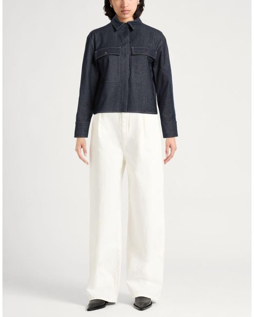 Agnona Blue Jacket Cotton, Wool, Polyamide, Elastane, Metal