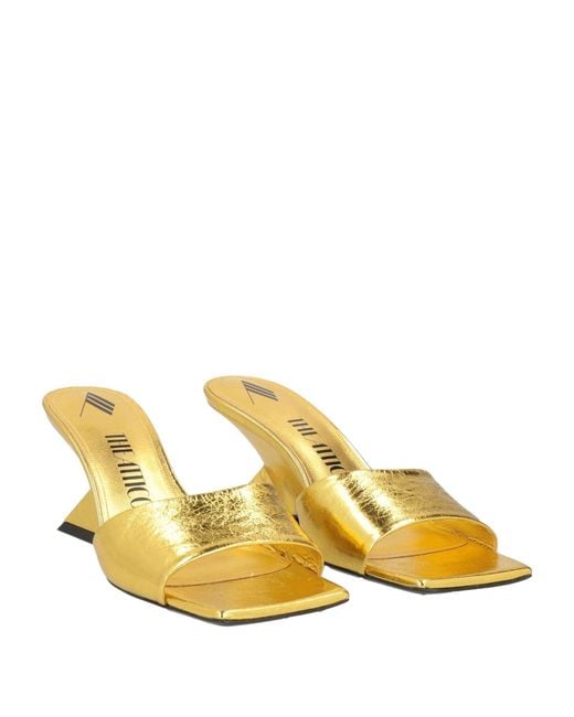 The Attico Metallic Sandals Leather