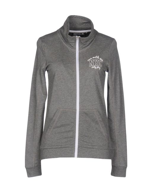 ONLY Gray Sweatshirt Cotton, Viscose