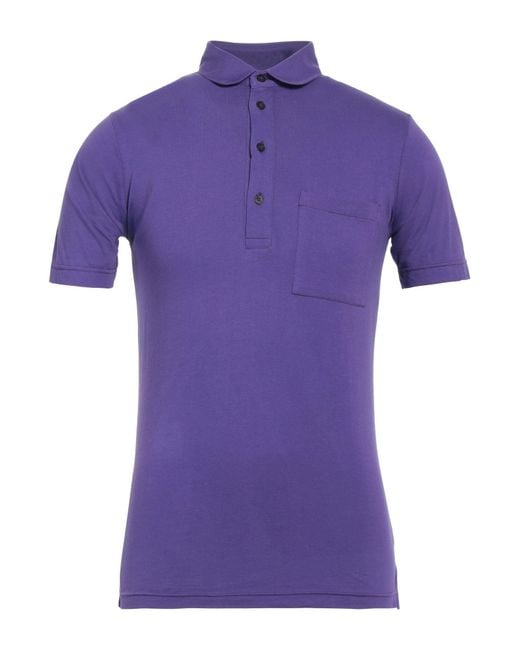 Daniele Alessandrini Purple Polo Shirt Cotton for men
