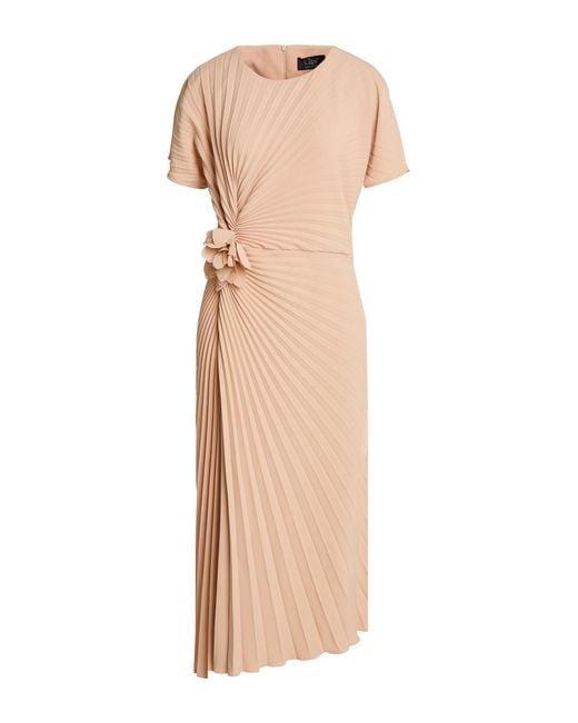 Clips Natural Sand Midi Dress Polyester, Elastane
