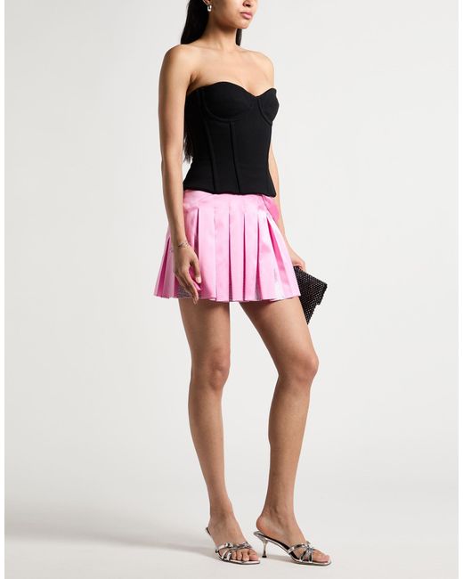 VERGUENZA Pink Mini Skirt Viscose, Polyester