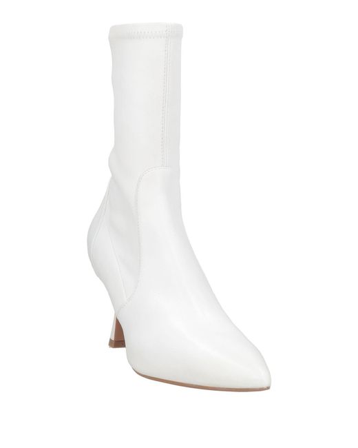 Stuart Weitzman White Ankle Boots