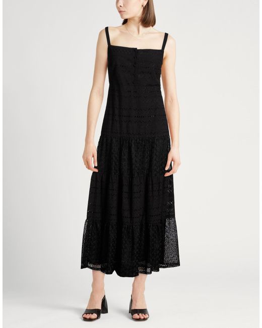 Marella Black Maxi Dress Cotton, Polyester