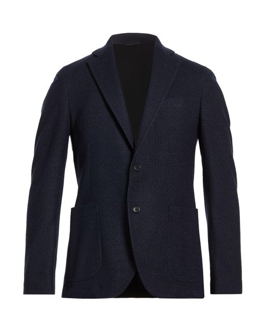 Tombolini Blue Midnight Blazer Wool, Polyester, Cotton for men