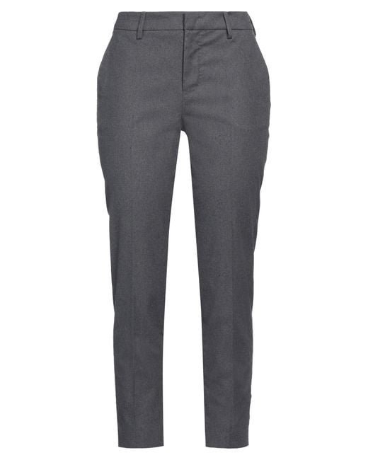 PT Torino Gray Pants Cotton, Elastane